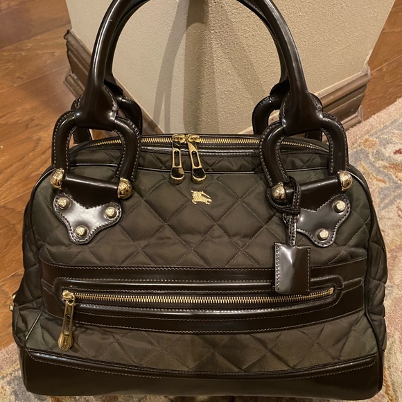 Burberry quilted Prorsum Bit Runway leather brown bag - Picture 14 of 15